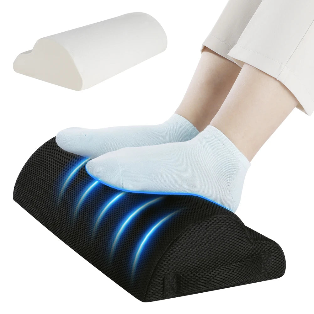Memory Foaoam Office Foot Stool & Under Desk Footrest Leg Elevation Pillow for Gaming & Home Office