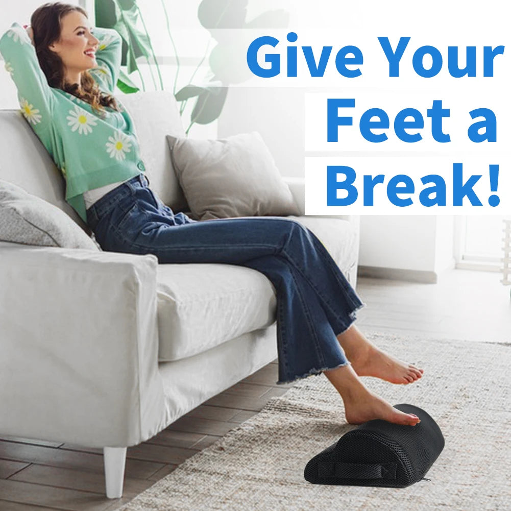 Memory Foaoam Office Foot Stool & Under Desk Footrest Leg Elevation Pillow for Gaming & Home Office