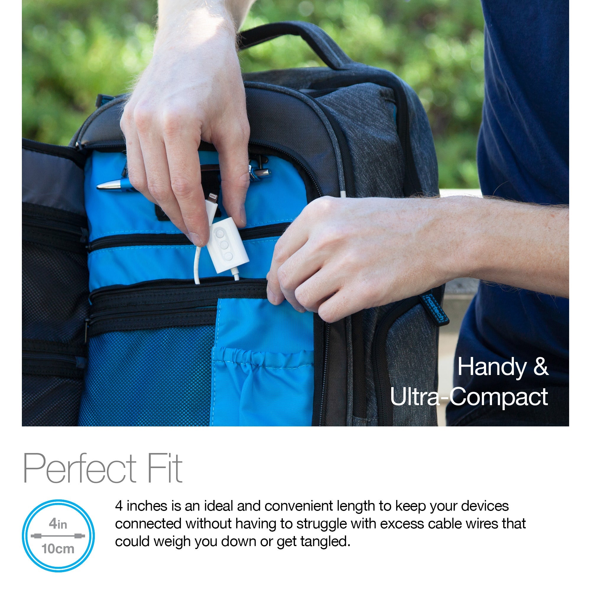 Naztech MFI Lightning to 3.5mm Audio + Charging Adapter White